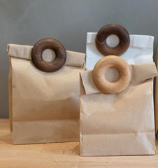 Wooden Doughnut Bag Clip